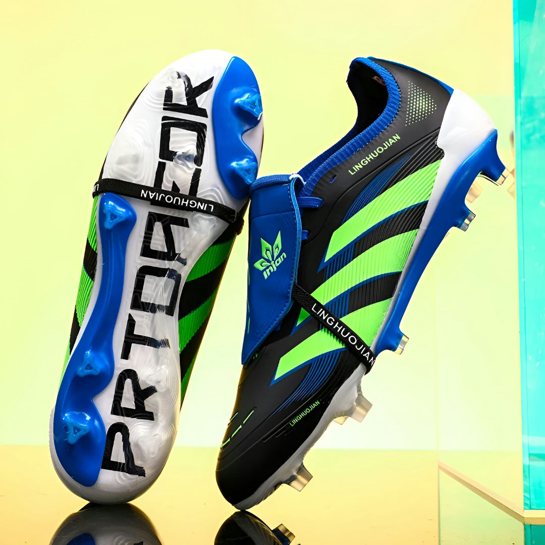 Scarpe da calcio uomo Mondiali con tacchetti alti, allacciate, antiscivolo