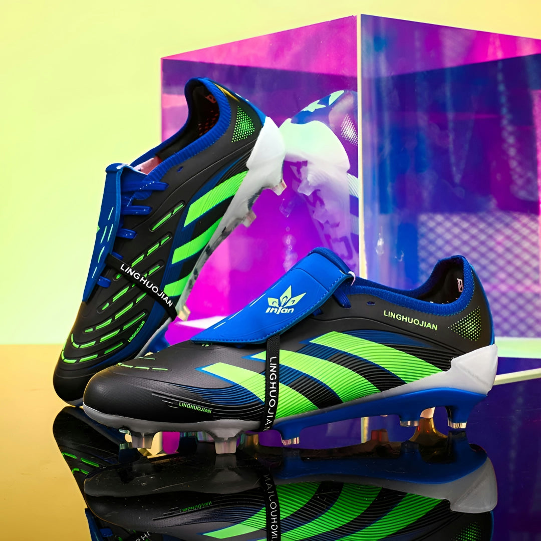 Scarpe da calcio uomo Mondiali con tacchetti alti, allacciate, antiscivolo