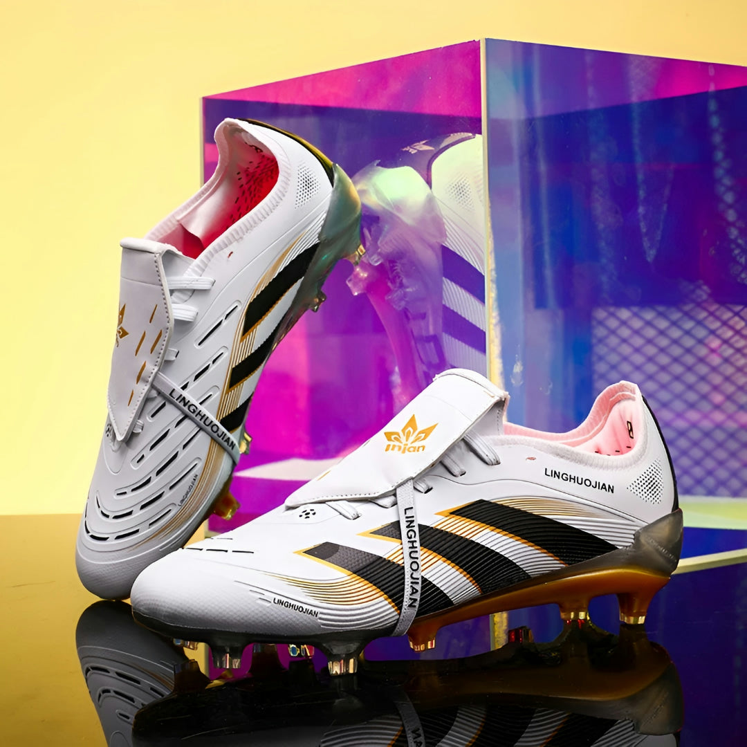 Scarpe da calcio uomo Mondiali con tacchetti alti, allacciate, antiscivolo