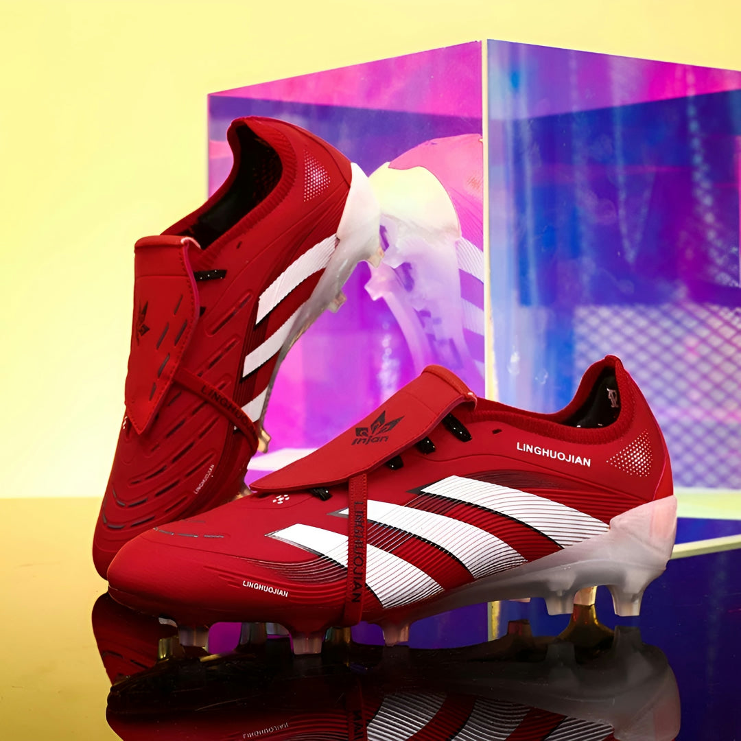 Scarpe da calcio uomo Mondiali con tacchetti alti, allacciate, antiscivolo