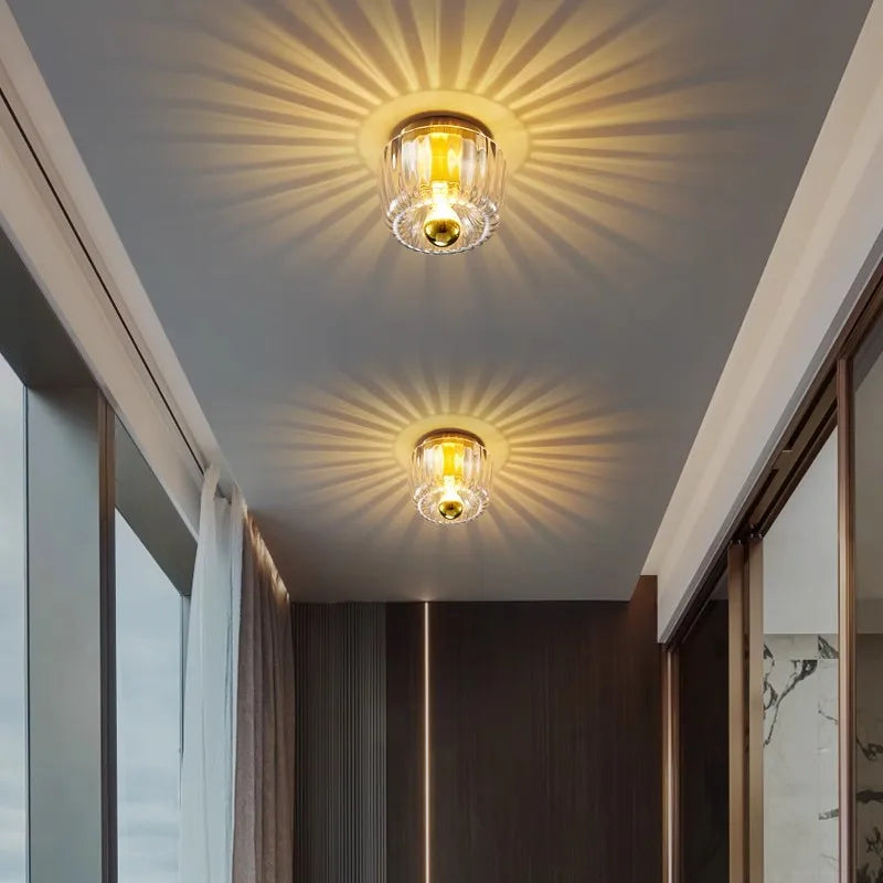 BauhausLicht - Candeeiro de Parede em Vidro com Soquete E14 para Sala de Estar e Corredor
