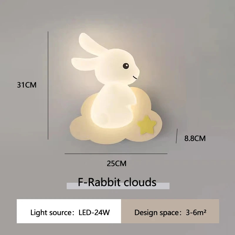 RabbitLight - Shady LED Rabbit Wall Lamp for Children's Rooms