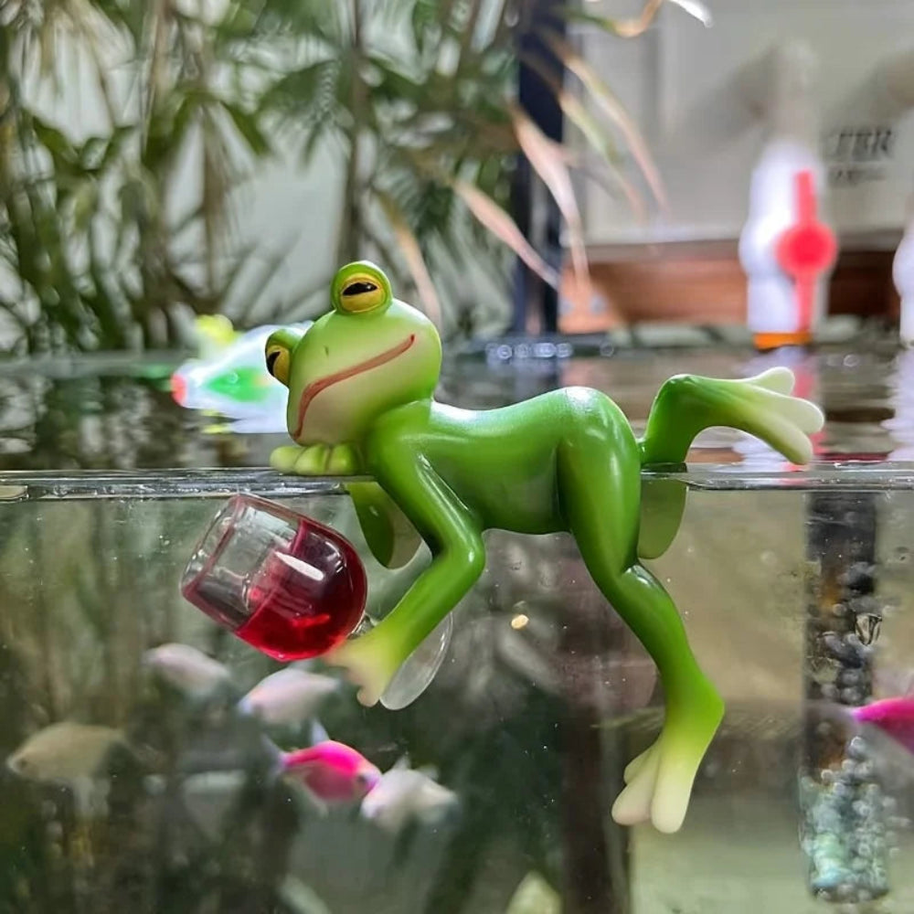 Tuindecoratie Kikker Wijnglas Plantenpot Zomerdecoratie