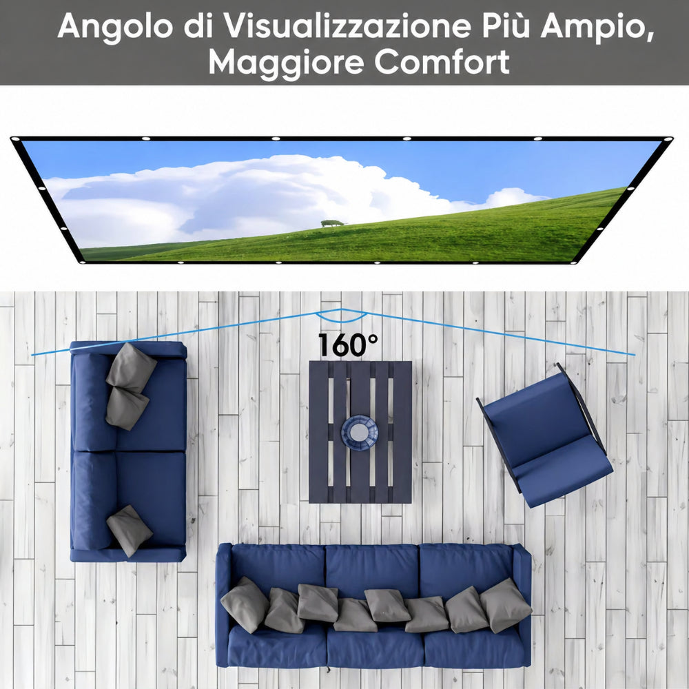 Ecrã Projetor Portátil Cinema em Casa Exterior Interior