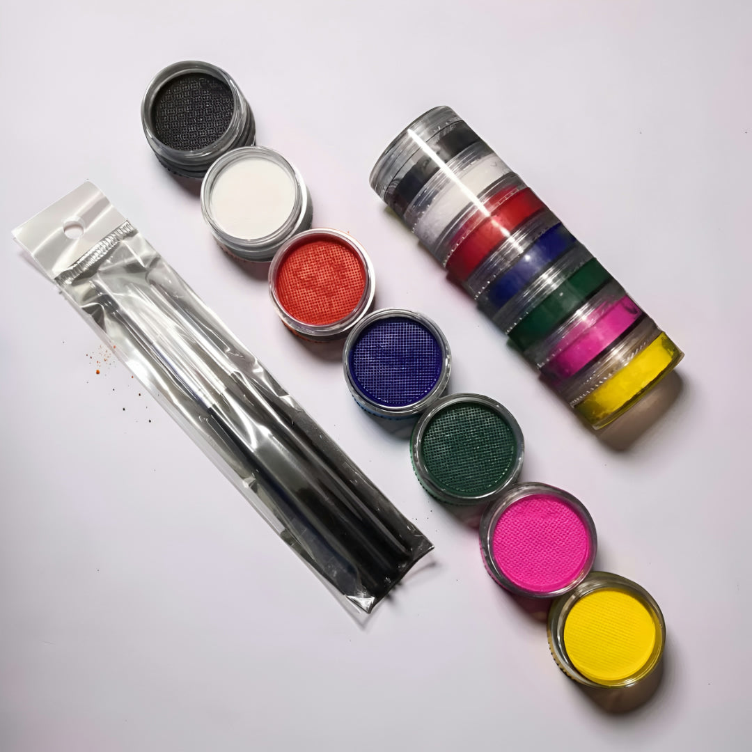 Set di trucchi per il corpo WK con pennelli creativi
