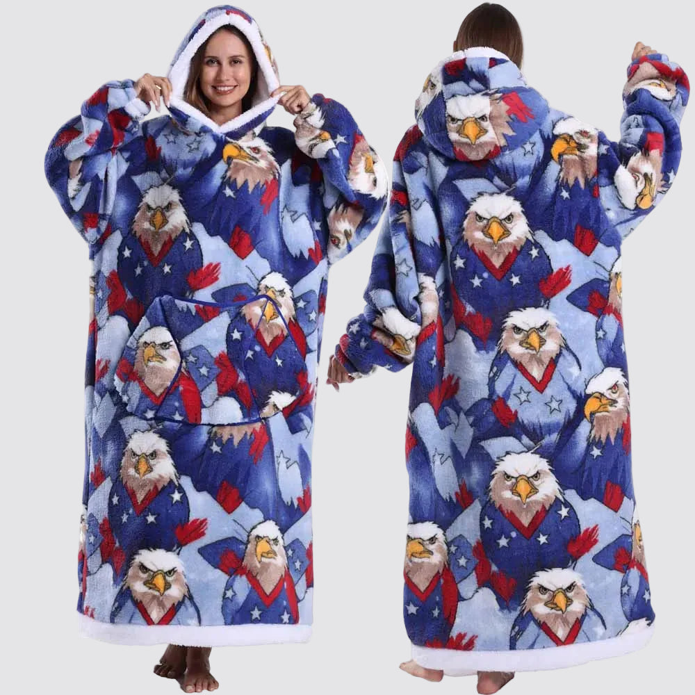 Sweatshirt com Capuz de Lã Ampla Estilo Aconchegante e Elegante Saco-Cama com Capuz