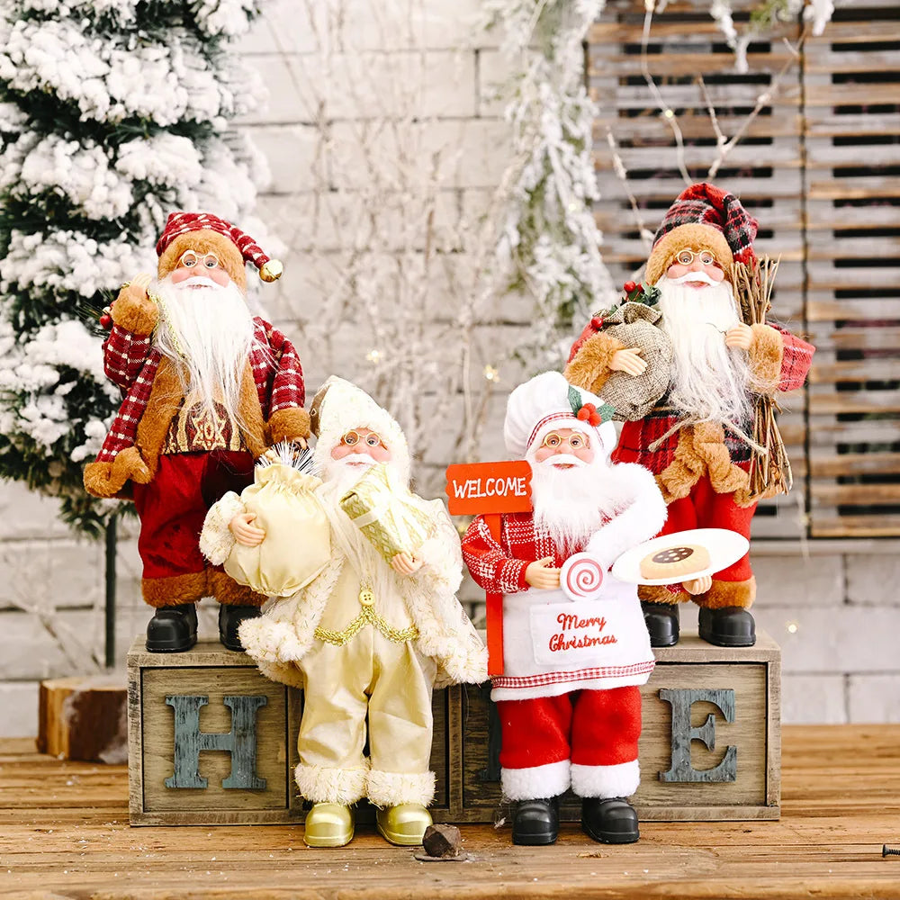 KerstPop - Pupazzo di Babbo Natale in Peluche per Decorazioni Festive