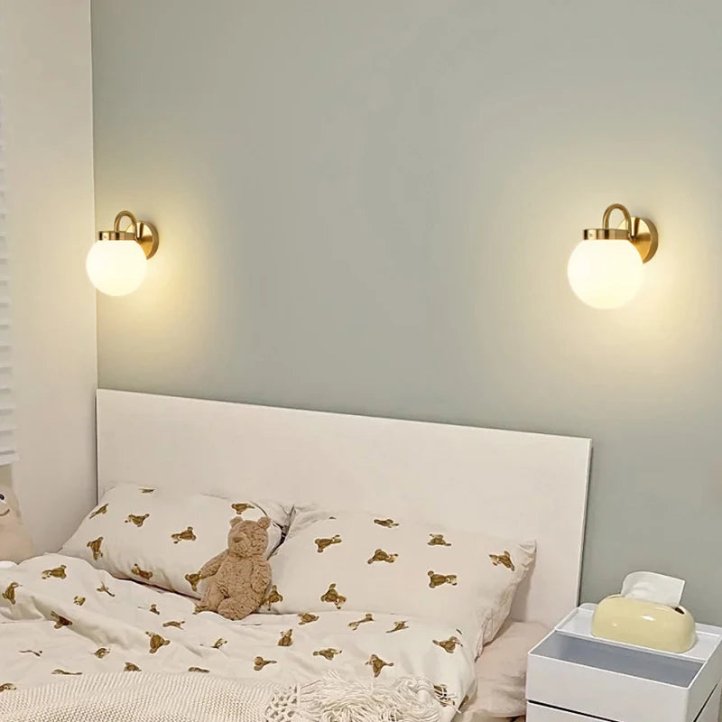 ModernWall - Nordic LED Wall Lamp with Glass Shade for Atmospheric Indoor Lighting