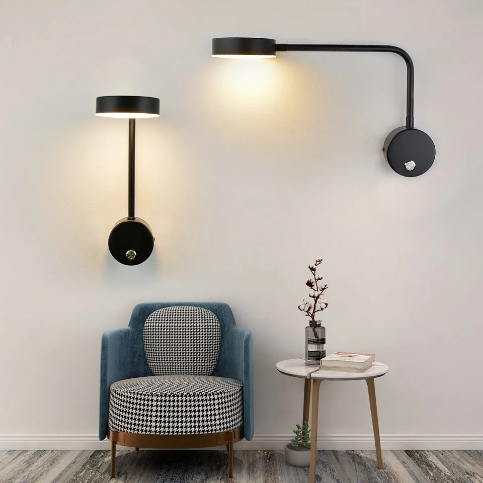 NordicGlow - Candeeiro de LED Giratório para Sala de Estar e Quarto