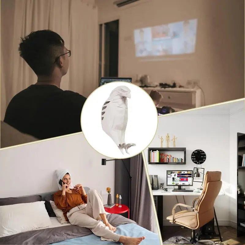 OwlLight - Lampada da parete 3D a forma di gufo per camera da letto e corridoio