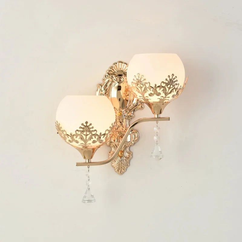 CrystalLuxe - LED Wall Lamp Gold Bedroom & Living Room Ambient Lighting