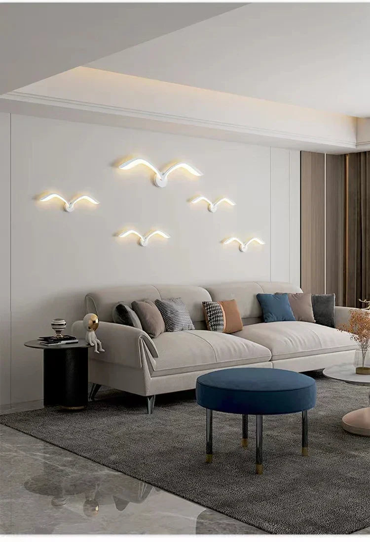 SkyWing - LED Meeuw Wandlamp in Scandinavisch Design