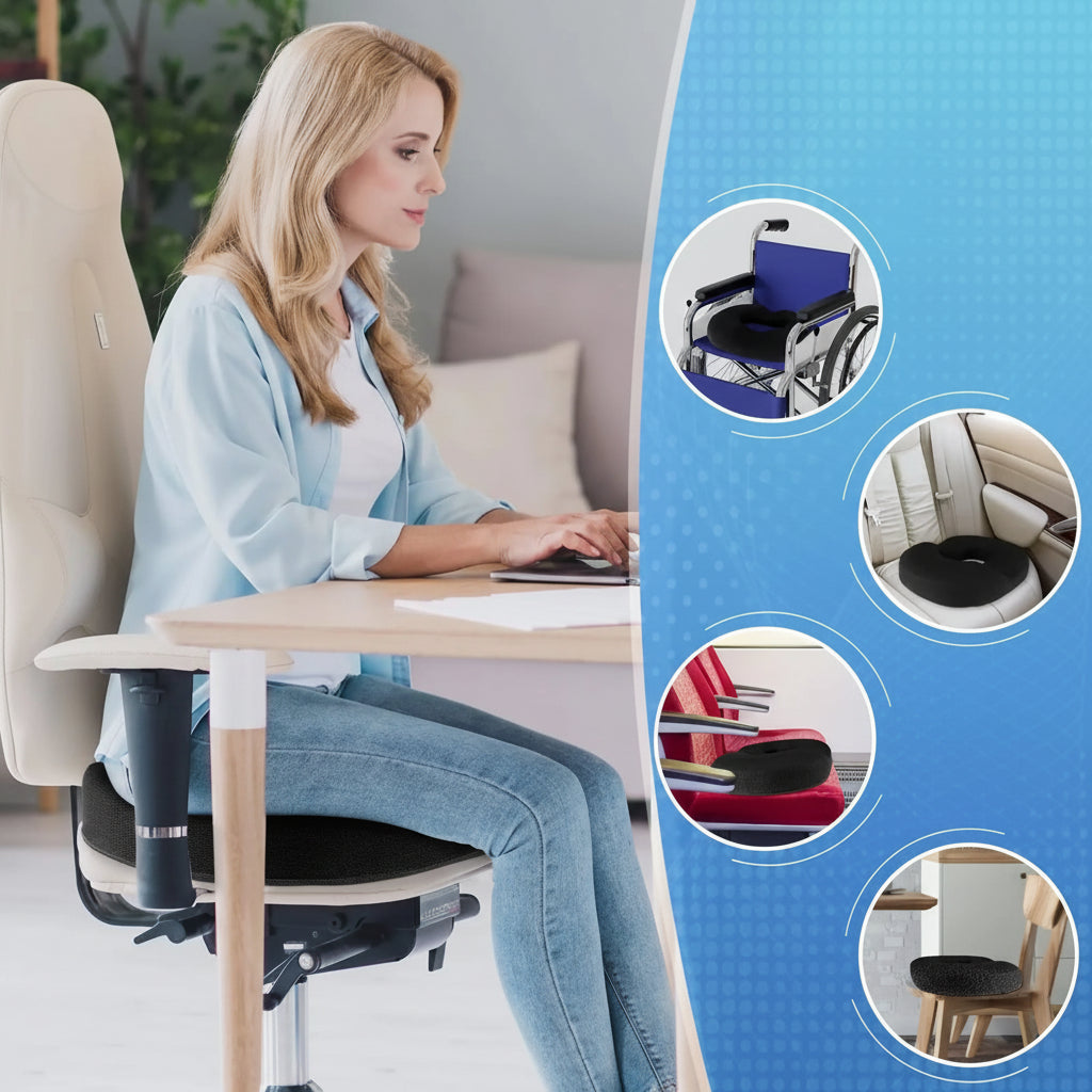 Cuscino Ergonomico Ciambella Comfort Supporto Durante Seduta