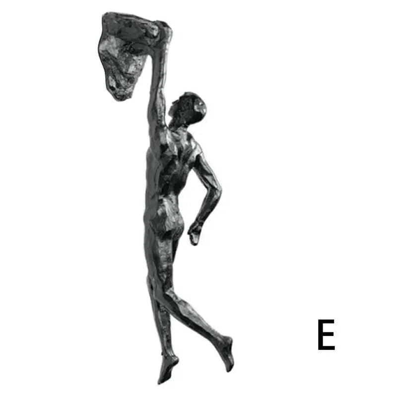 Atleta Escalada Rocha Homem Resina Fundo Parede Decoração