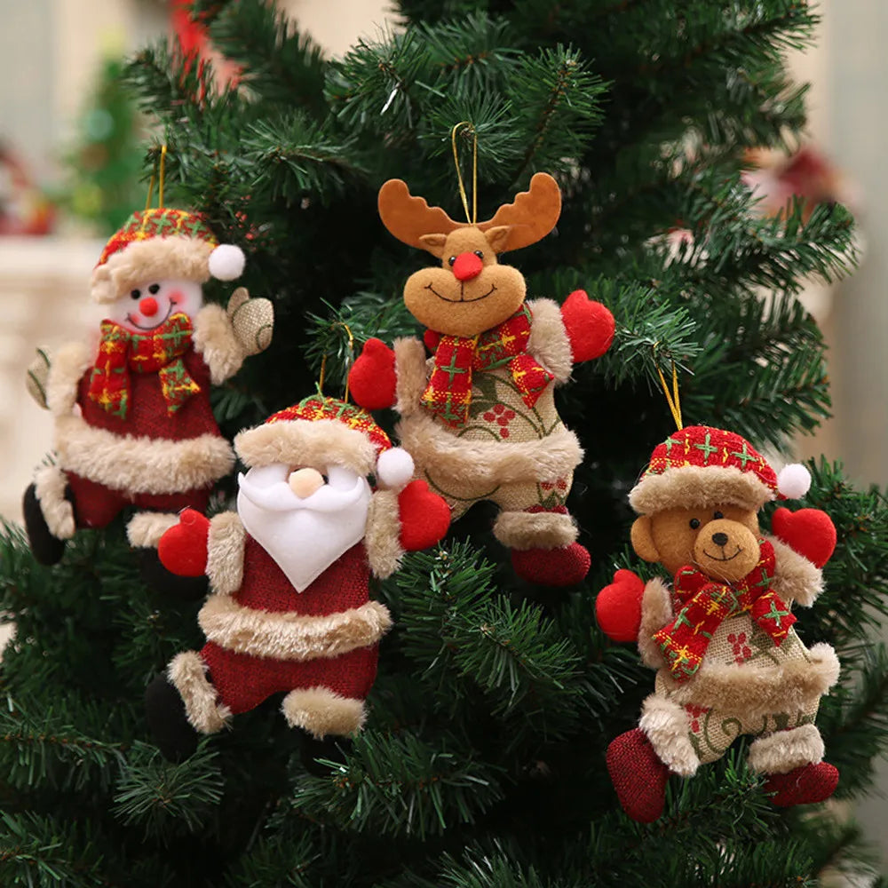 Decorazioni per feste - Set di ornamenti natalizi Babbo Natale e Neve (4 pezzi)