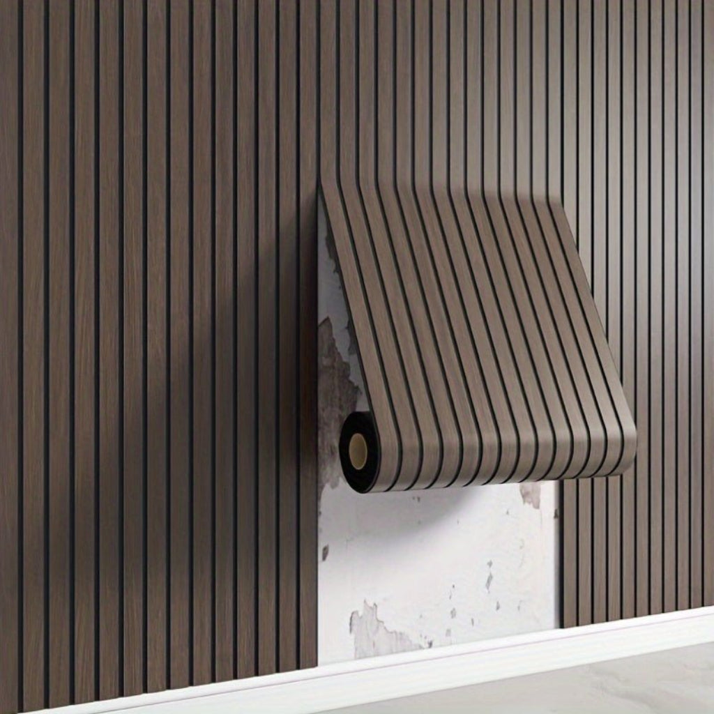 Self Adhesive 3D Wood Effect Wall Panels PVC Home Decor Panels 2