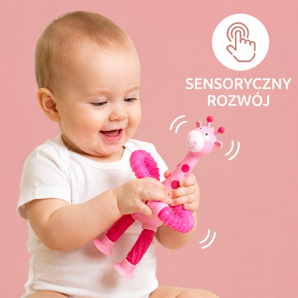 Sensoryczna Żyrafa Z Przyssawką Sensoryczna żyrafa Z Przyssawką Zabawka
