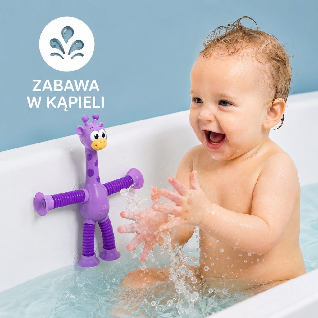 Sensoryczna Żyrafa Z Przyssawką Sensoryczna żyrafa Z Przyssawką Zabawka