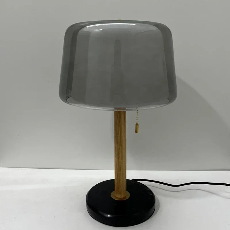 LumeHaven – Night Lamp with Wooden Base and LED Lighting