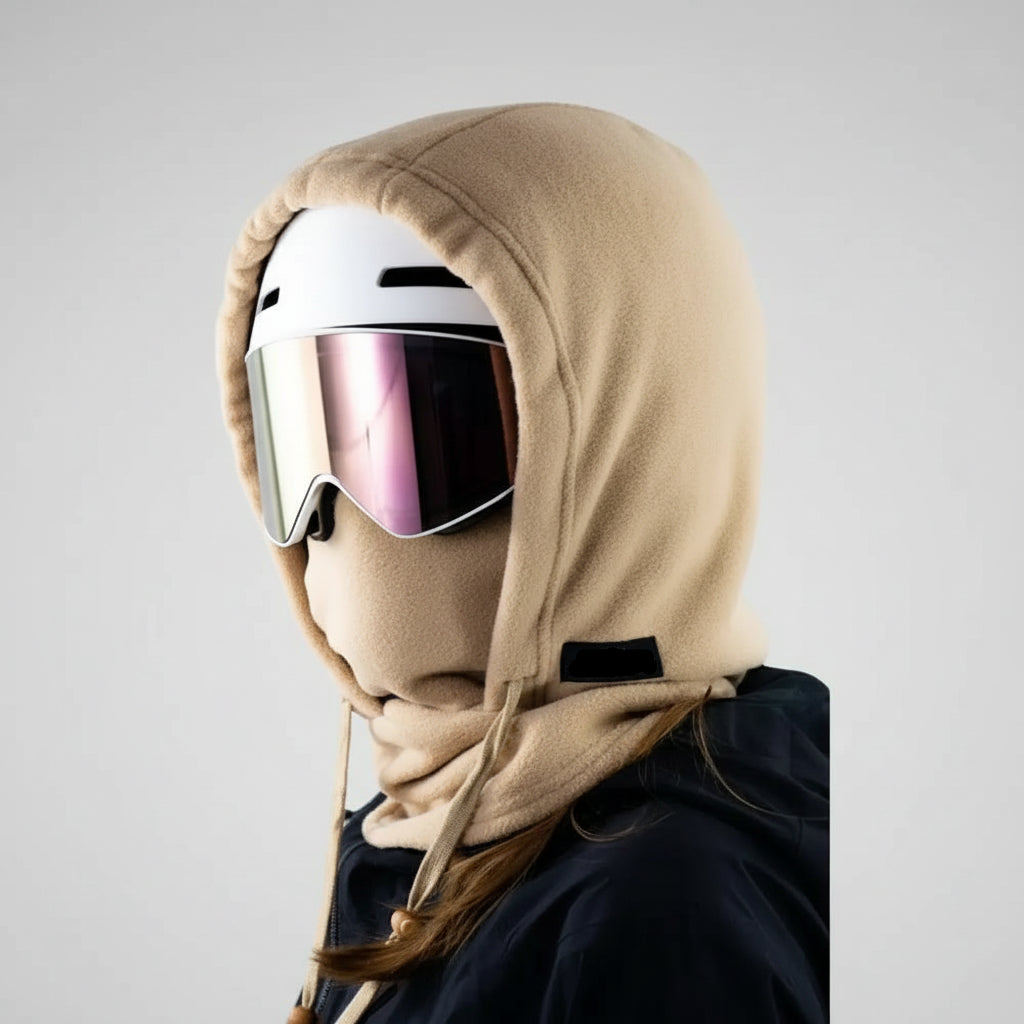 Waterproof Fleece Hat Outdoor Activities Windproof Adjustable 3in1 Function