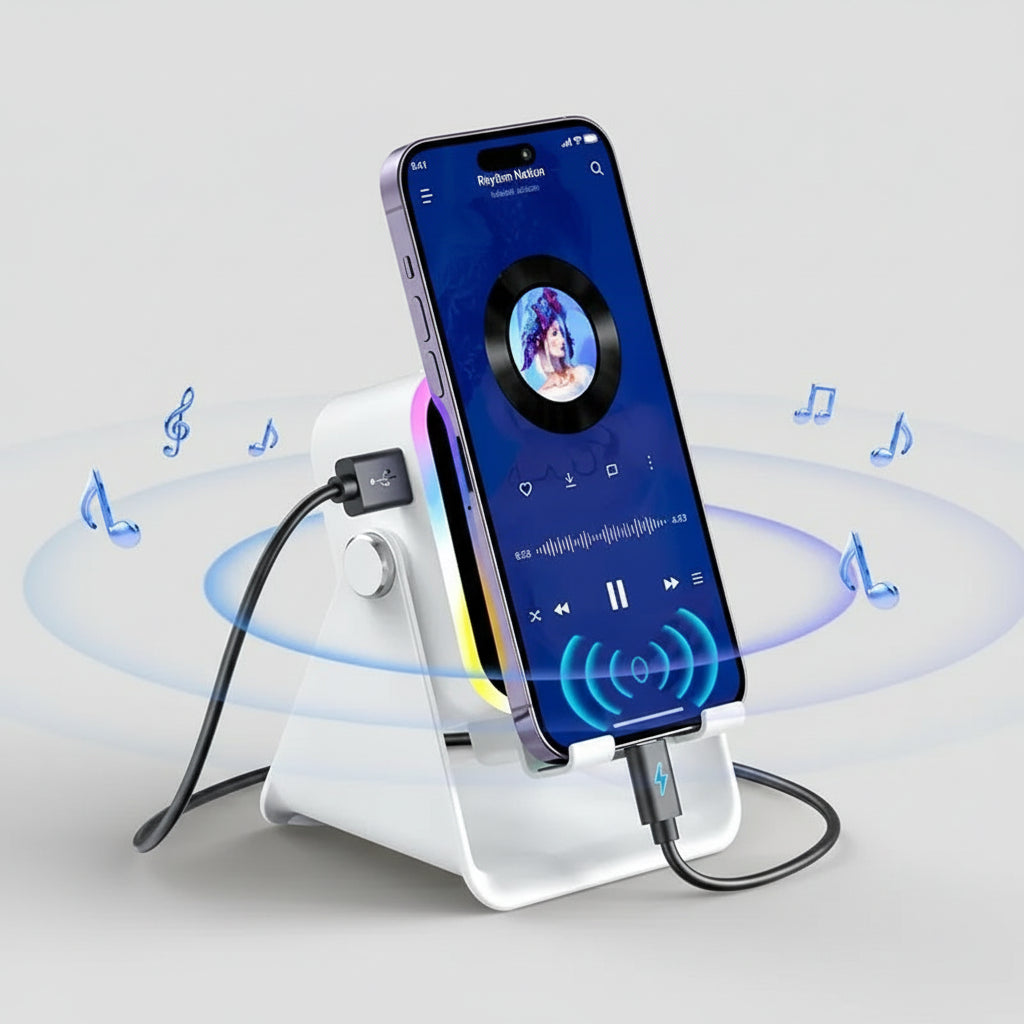 Wireless Bluetooth Speaker Induction RGB Light Show