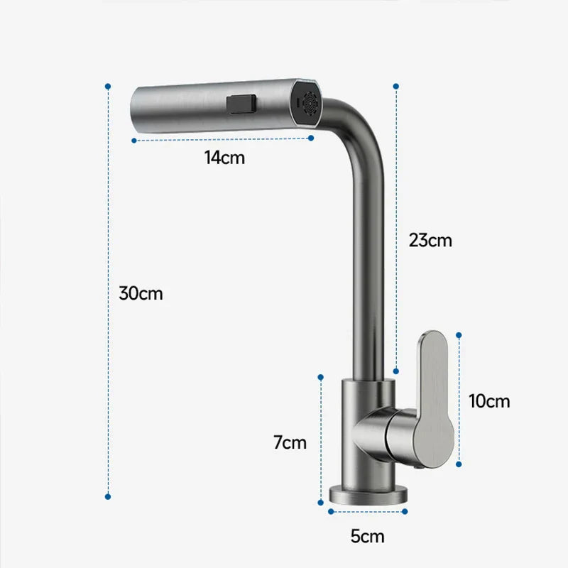 CascadeFlow – Swivel Waterfall Kitchen Faucet