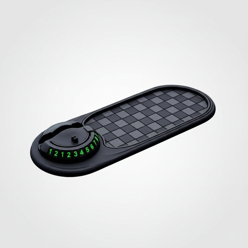 Suporte Automóvel para Telemóvel Tapete de Tablier Antiderrapante Compartimento de Arrumação