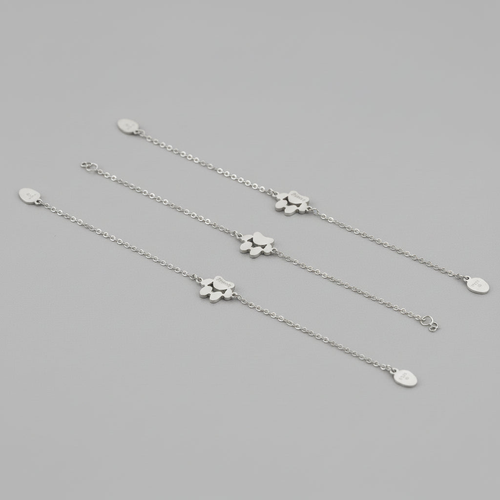 Bracciale Impronta Personalizzato Minimalista Acciaio Inossidabile