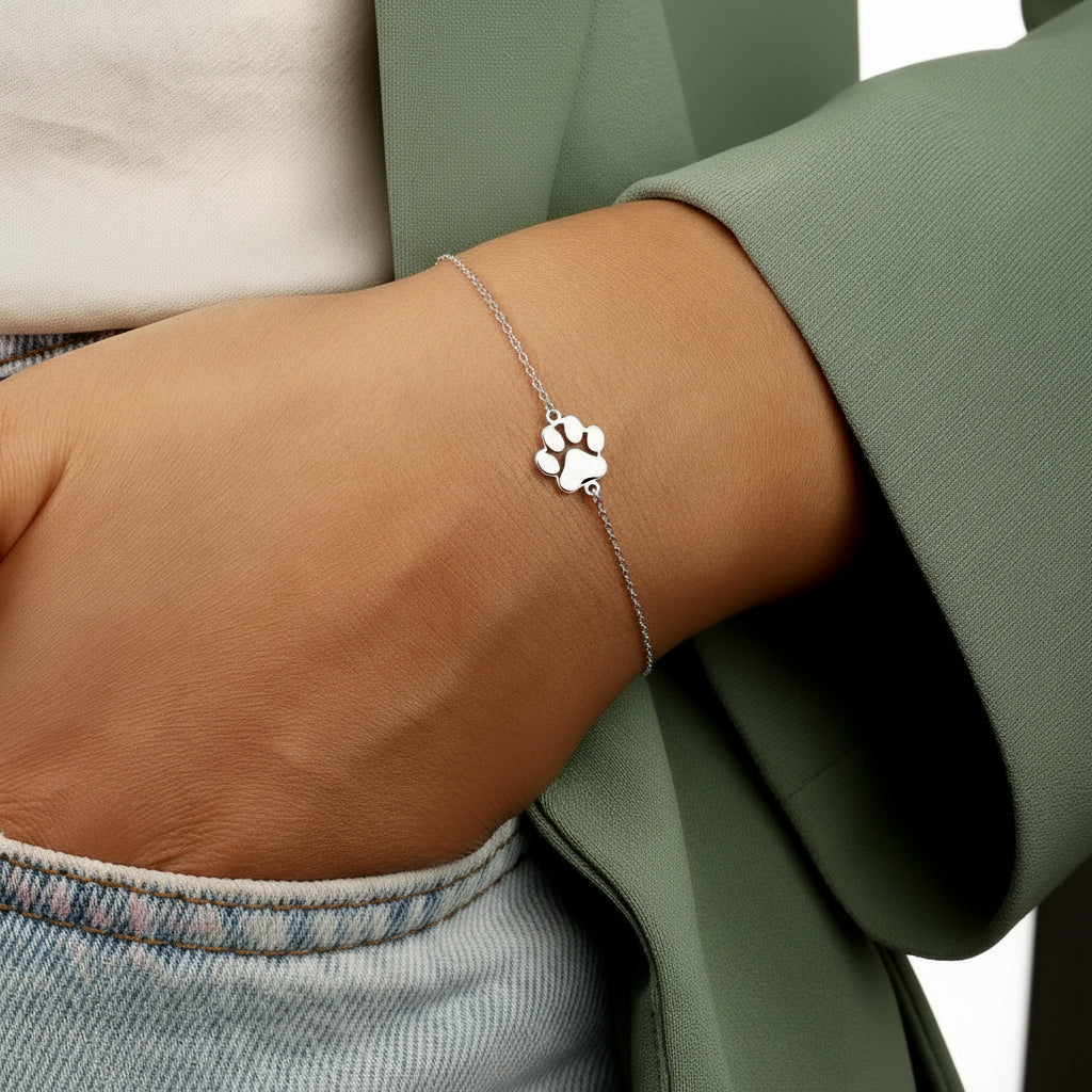 Bracciale Impronta Personalizzato Minimalista Acciaio Inossidabile