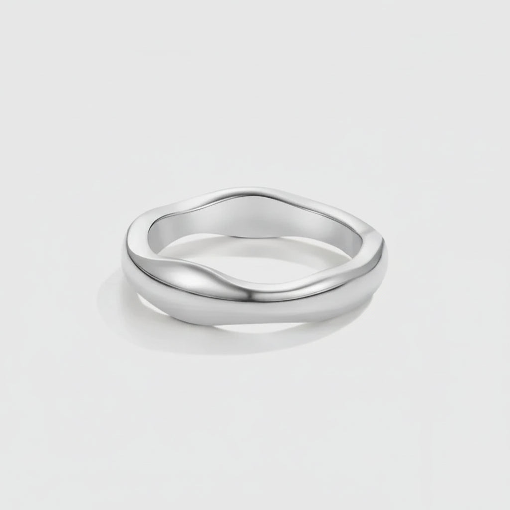 Golden Stacker Ring Stainless Steel Hypoallergenic Waterproof