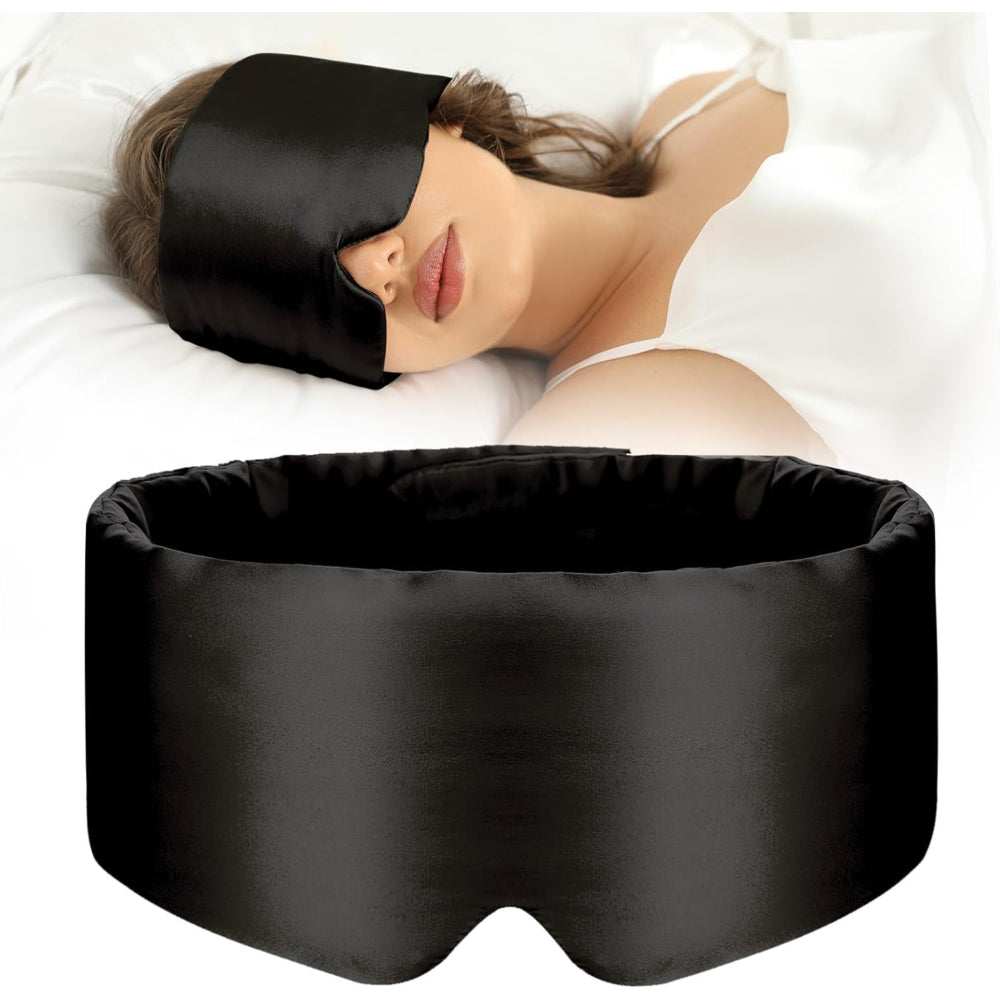 Maschera per Dormire Maschera Oscurante per Occhi Cinturino Regolabile per Viaggio Sonno