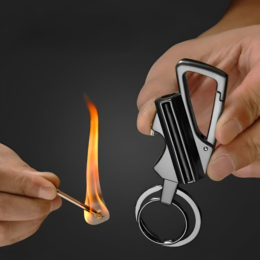 Hiking Keychain Lighter Firestarter Windproof Outdoor