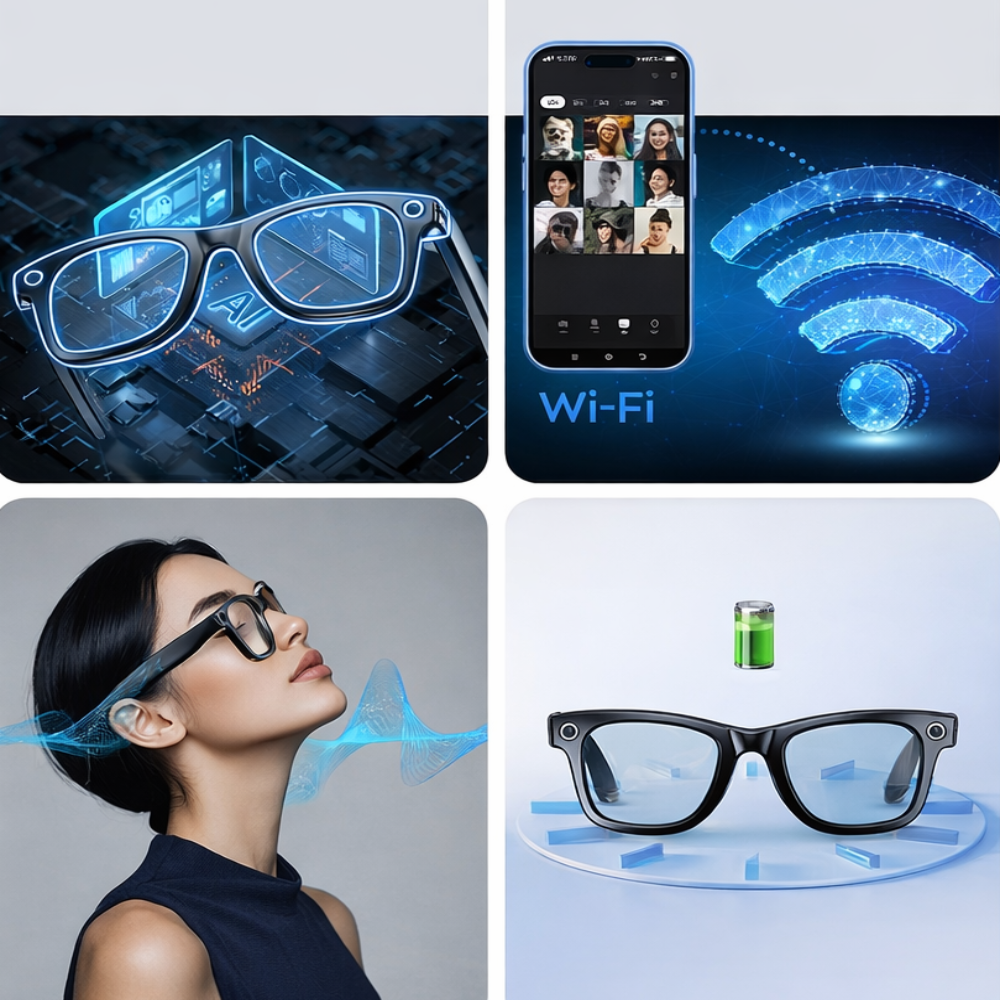 Smart Sunglasses 4K Camera Translation Function Daily Use