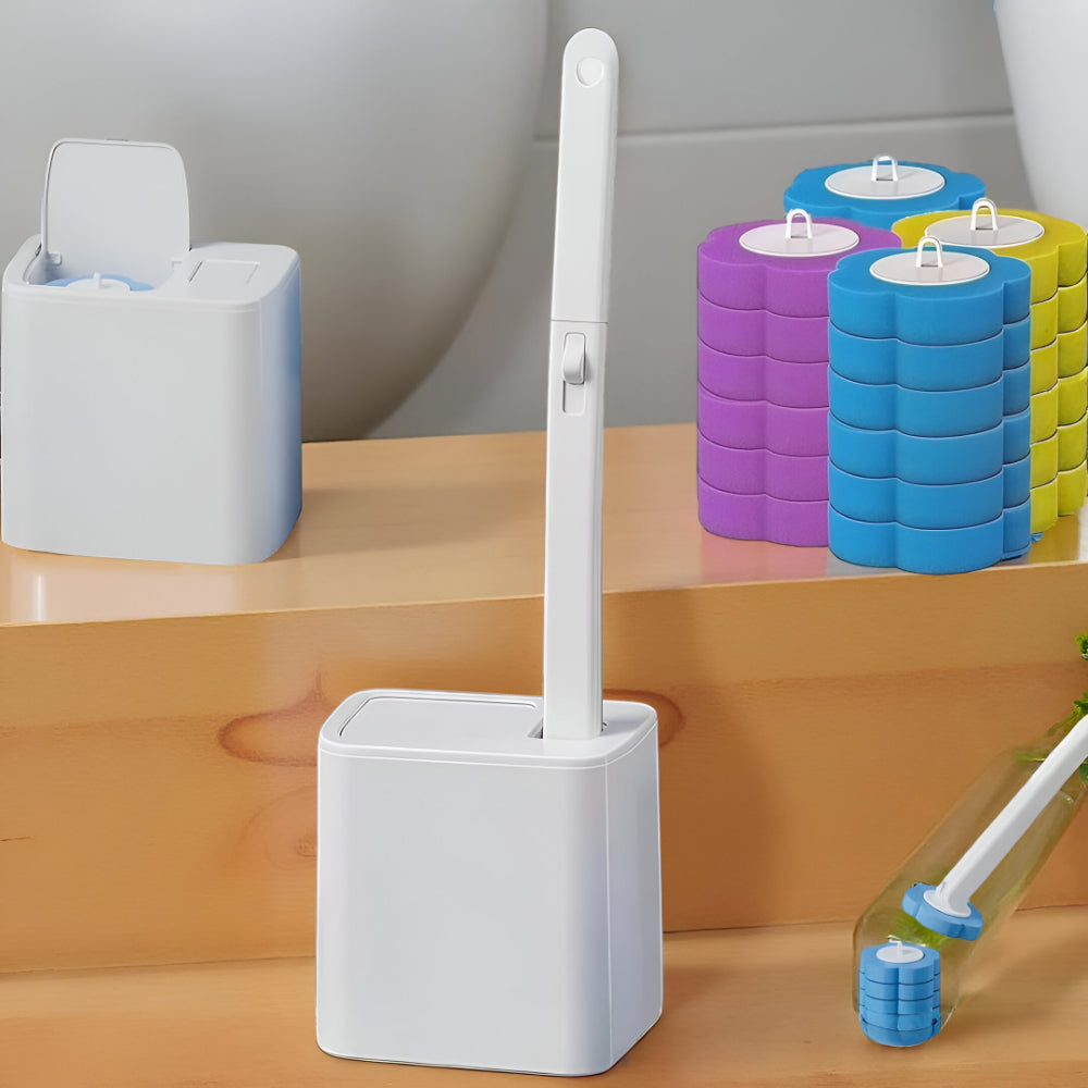 Toilet Brush Disposable Refill System Wall Holder