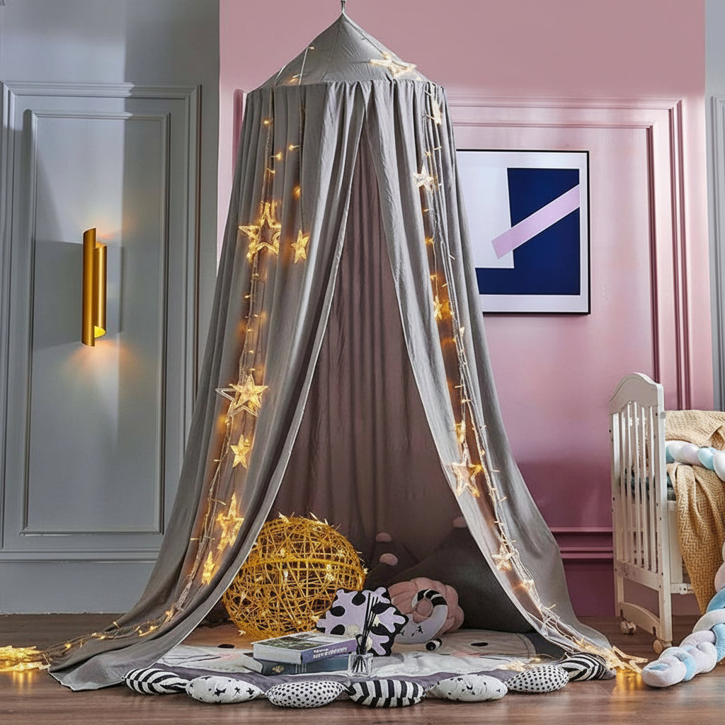 Soft Bed Canopy for Kids Room Dreamy Hanging Decor Lightweight Fabric 9