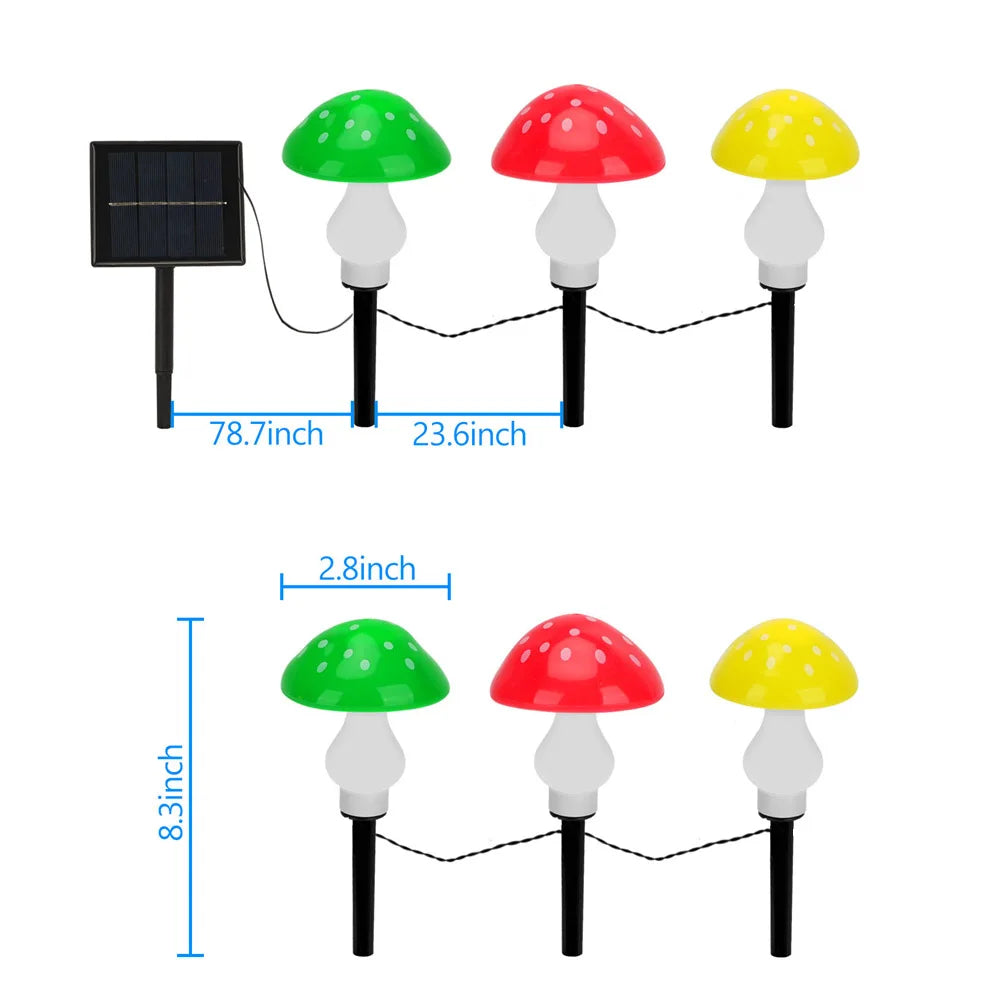 LumiShroom - Colorful Mushroom Solar Lamps for the Garden – Weatherproof LED Decorative Lighting