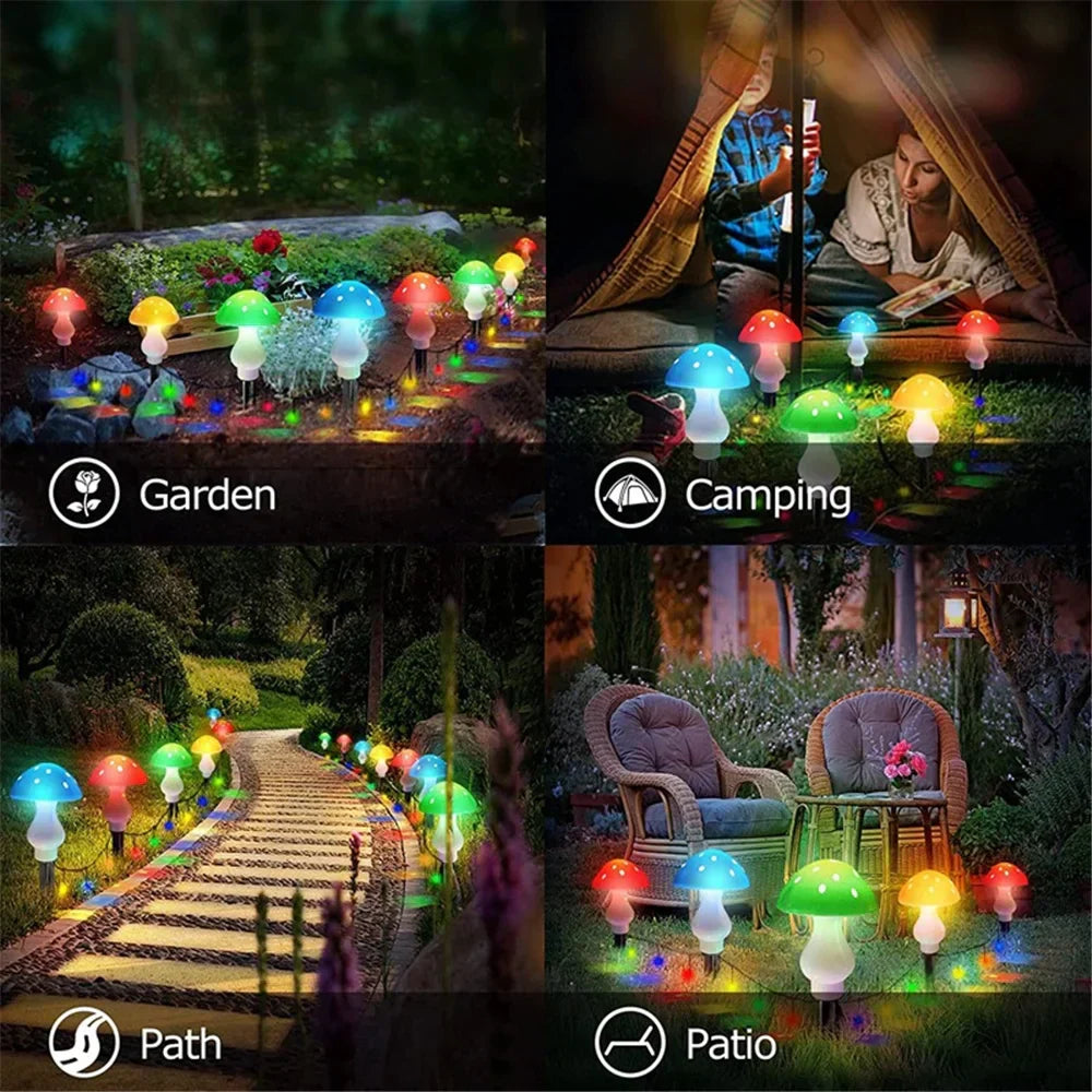 LumiShroom - Colorful Mushroom Solar Lamps for the Garden – Weatherproof LED Decorative Lighting