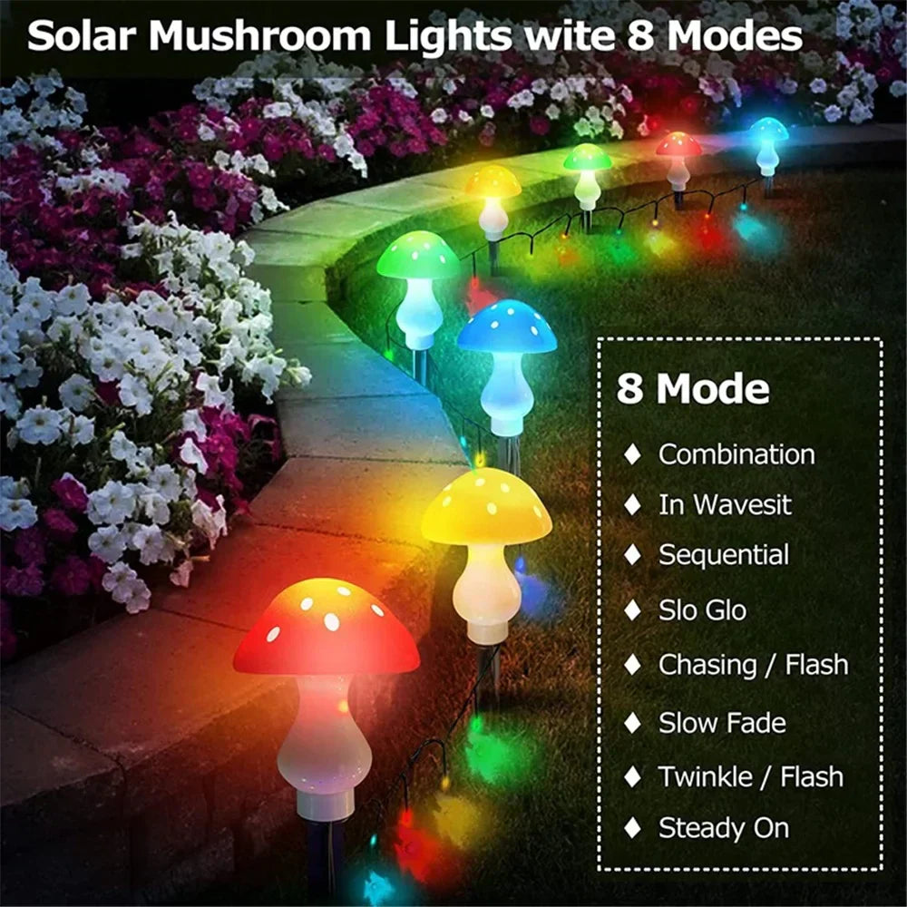 LumiShroom - Colorful Mushroom Solar Lamps for the Garden – Weatherproof LED Decorative Lighting