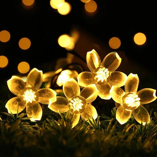 GlowBlossom – Illuminazione d'atmosfera a LED a forma di fiore di pesca per interno ed esterno, luci decorative per feste