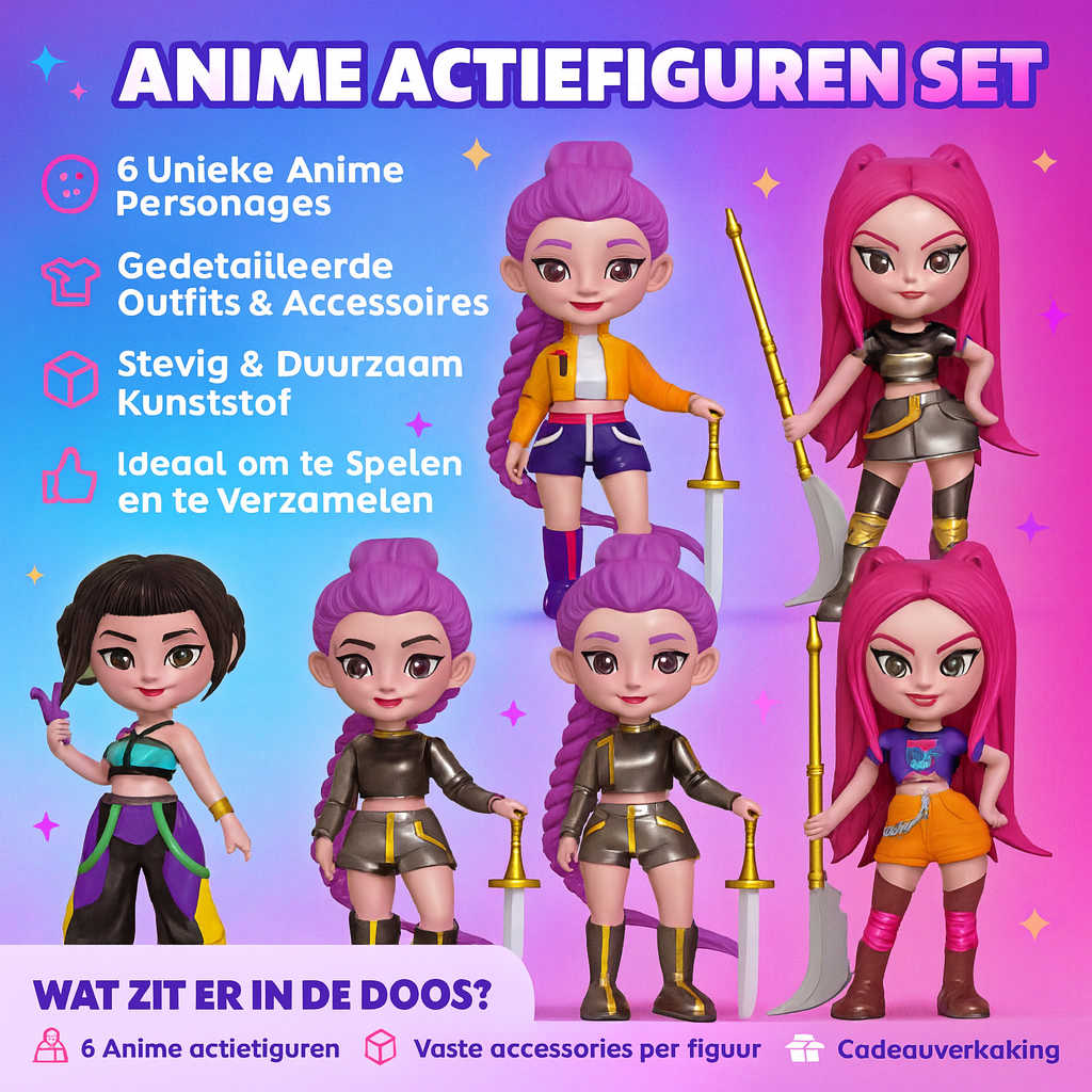 Action Figures Anime Collectible Set Kids Display