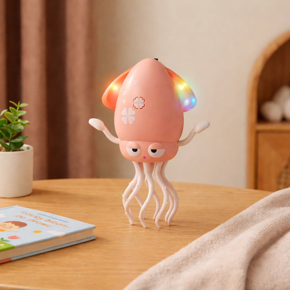 Interactive Baby Toy Music Octopus Glowing Crawling