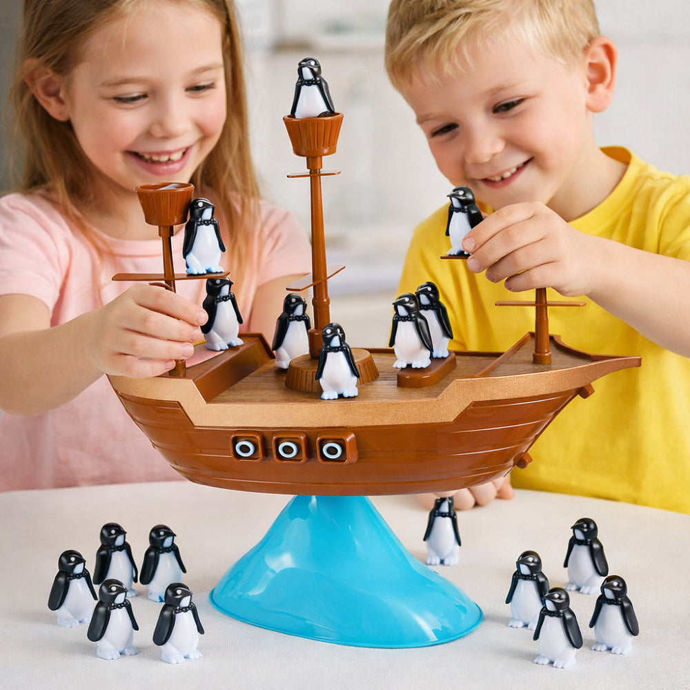 Speelgoed Balansspel Piratenschip Pinguin Stapelspel Kinderen