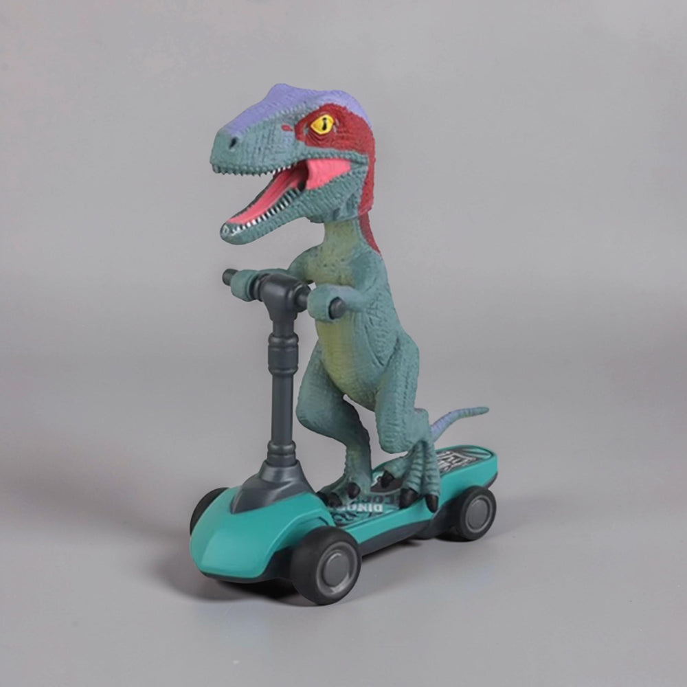 Set Scooter Dinosauro Giocattolo a Ritorno con Auto da Corsa