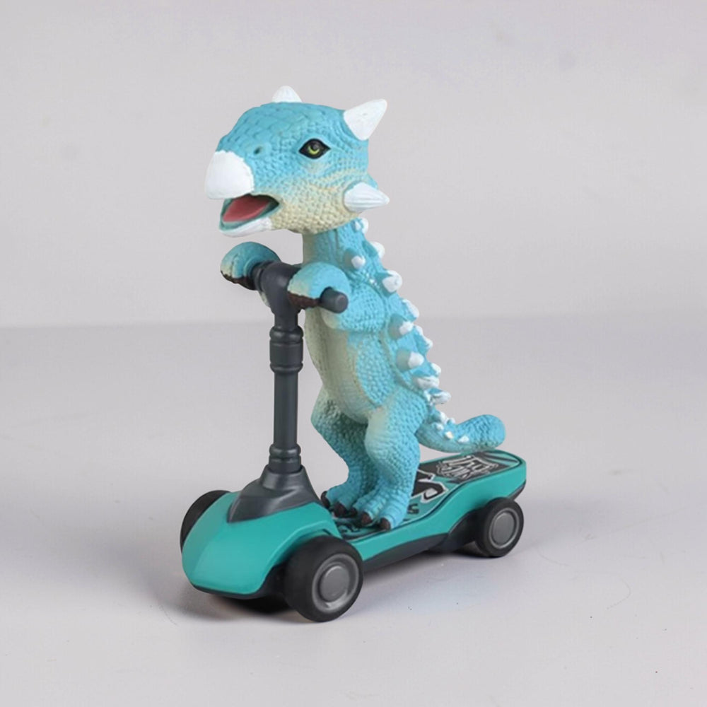 Set Scooter Dinosauro Giocattolo a Ritorno con Auto da Corsa