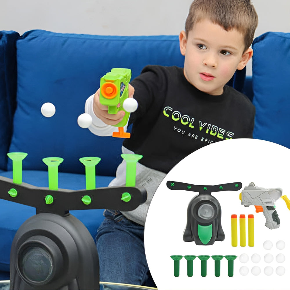 Jogo Interativo de Tiro com Alvo e Bolas Flutuantes