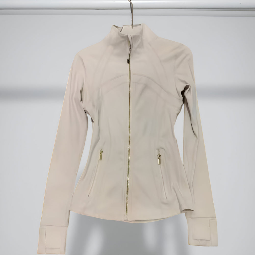 Giacca Sportiva Donna Fitness Zip Aderente