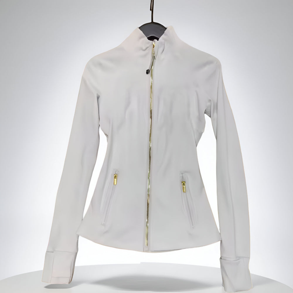 Giacca Sportiva Donna Fitness Zip Aderente