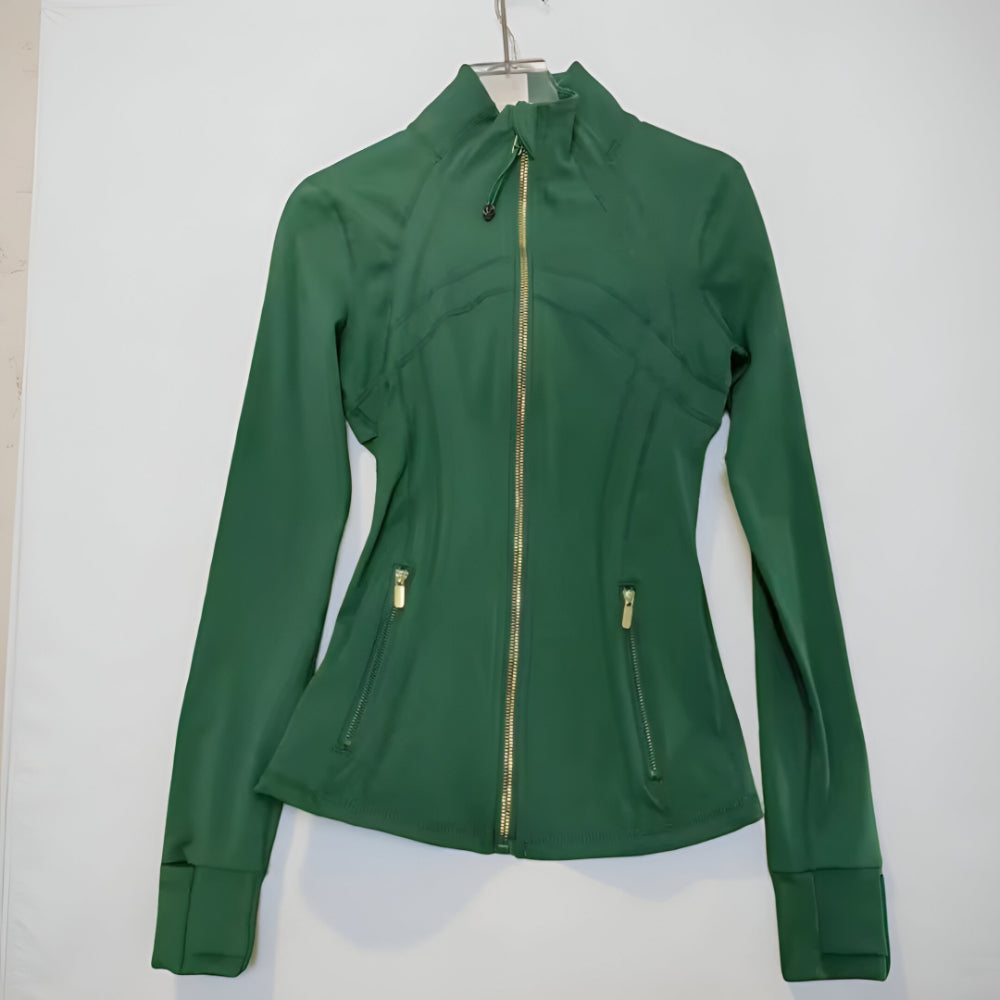 Giacca Sportiva Donna Fitness Zip Aderente