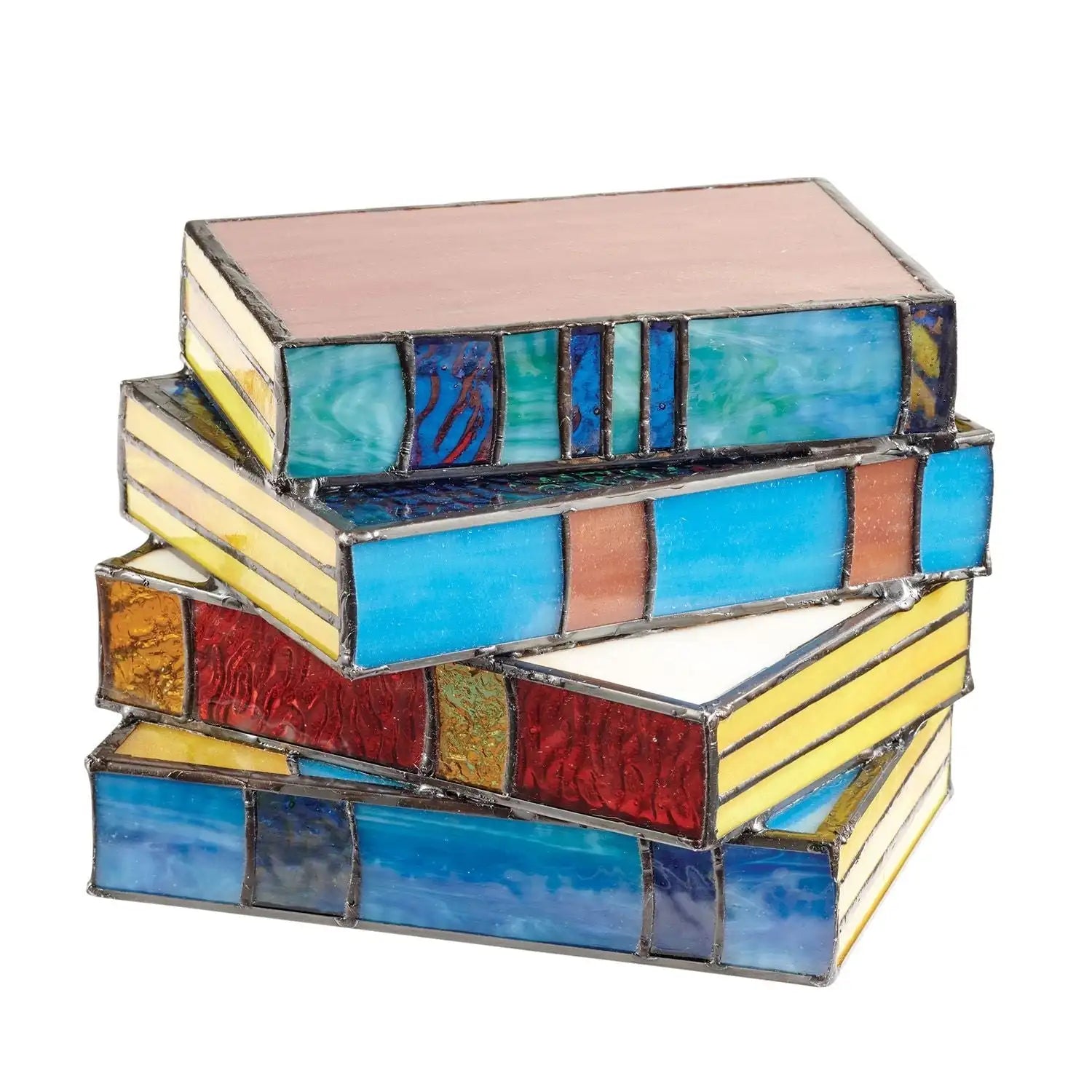 GlassNovel - Gekleurd Kunststof Boekenlamp
