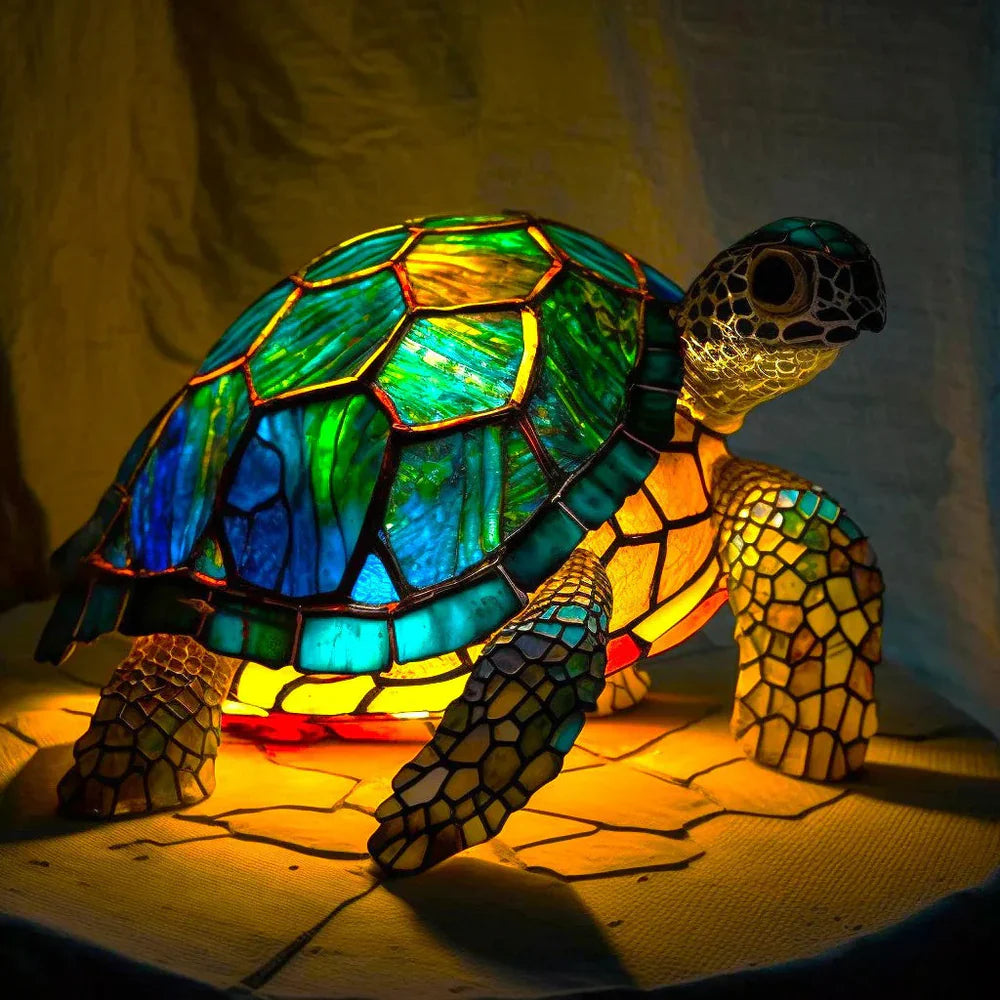 Candeeiro de mesa Vidro pintado Escultura de animais Iluminação ambiente